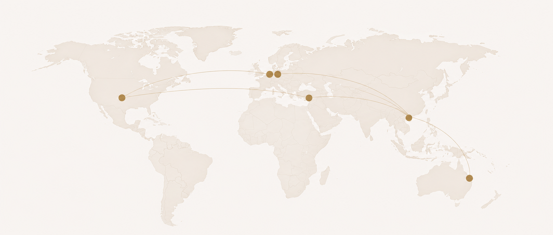 World map showing global project reach
